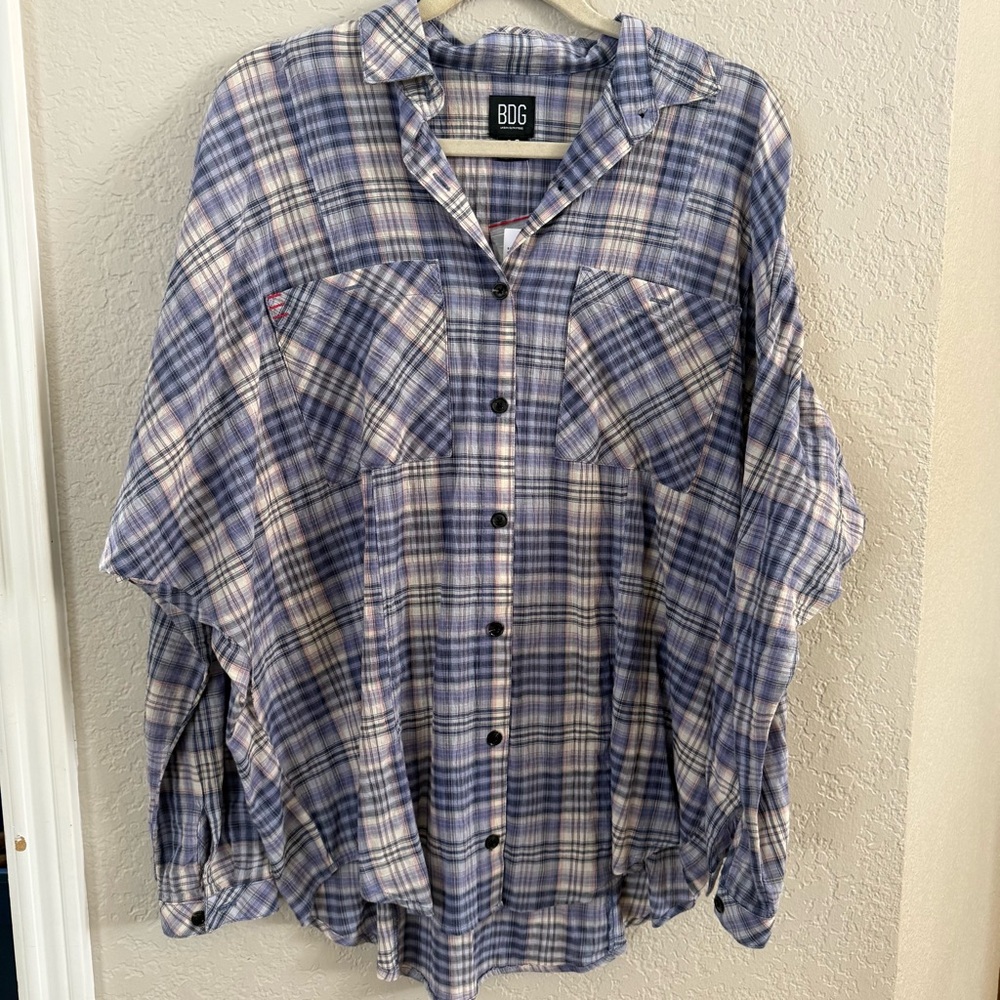 NWT Urban Outfitters BDG Plaid Button Down Shirt- S